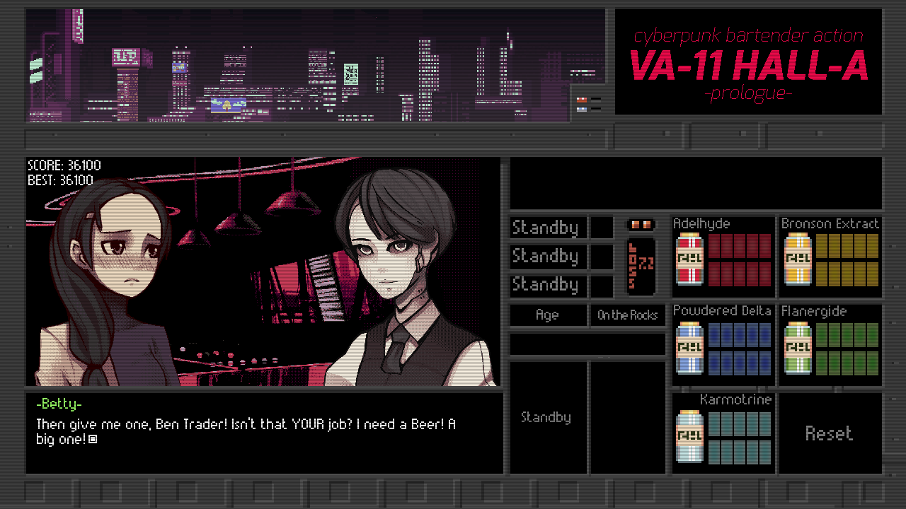 VA-11 HALL-A: Cyberpunk Bartender Action (Sukeban Games)