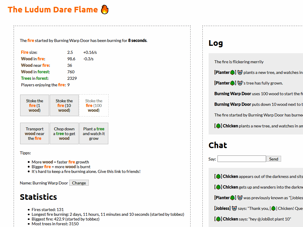The Ludum Dare Flame